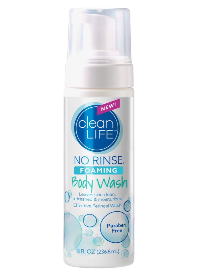 No Rinse Foaming Body Wash - Waterless Foam Cleanser for Elderly, Adults, Kids, Infants & Caregiver - Rinse-Free for Sensitive Skin - Travel Size - Refreshed & Moisturized Skin - 8 fl oz (Pack of 1) - Image 1